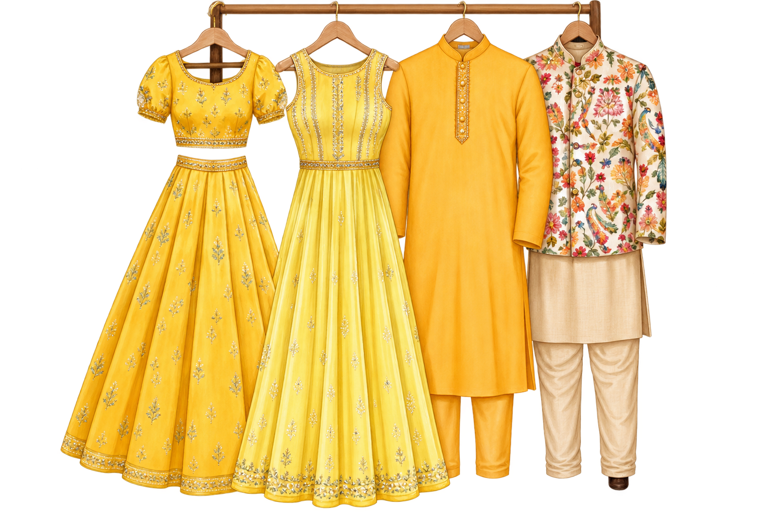 Shades of yellow outfit examples